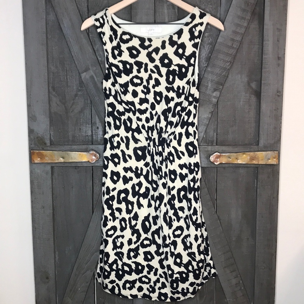 Ann Taylor LOFT Cheetah Print Sleeveless Dress
